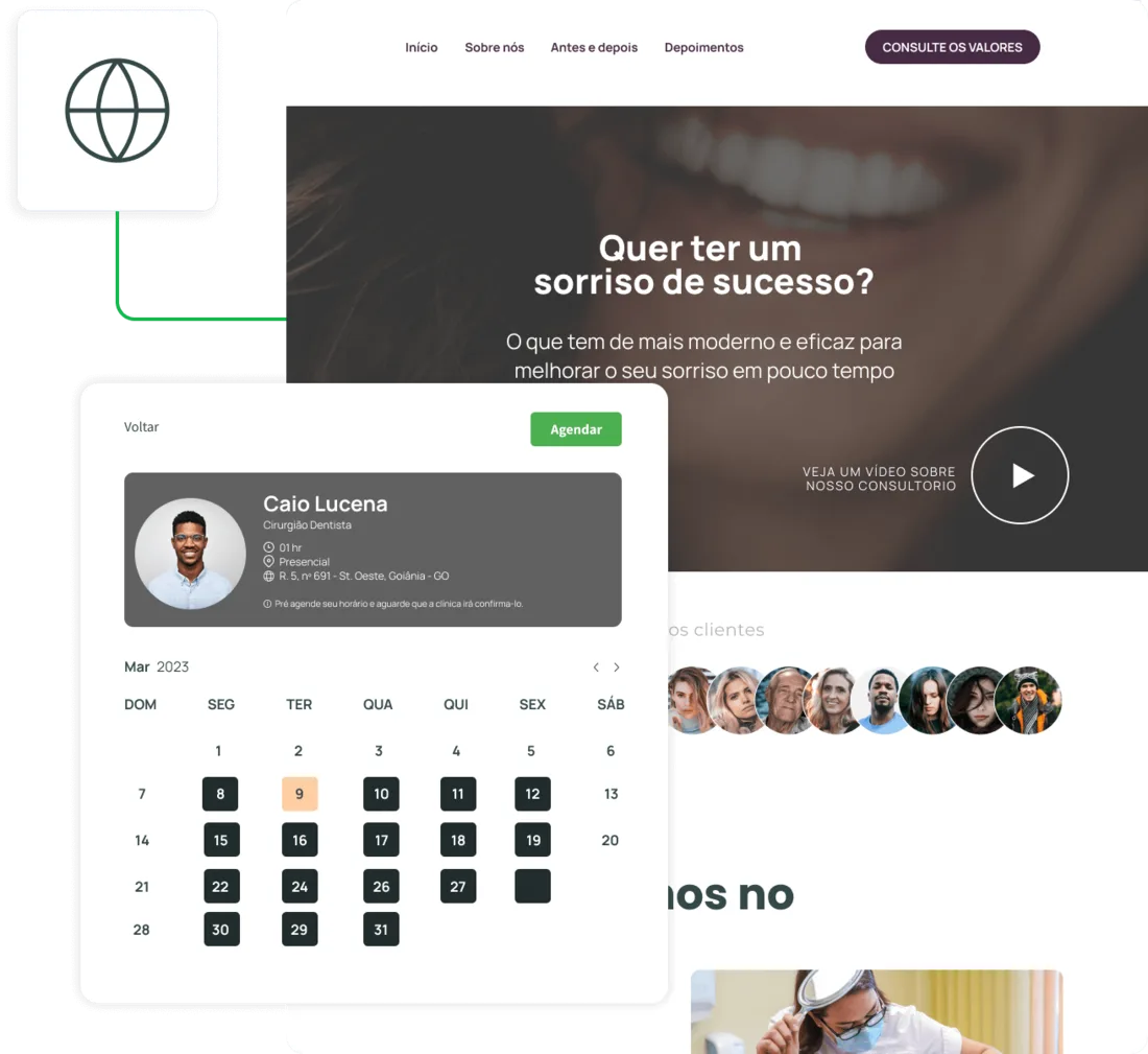 Painel de compartilhamento de arquivos e captação de novos pacientes